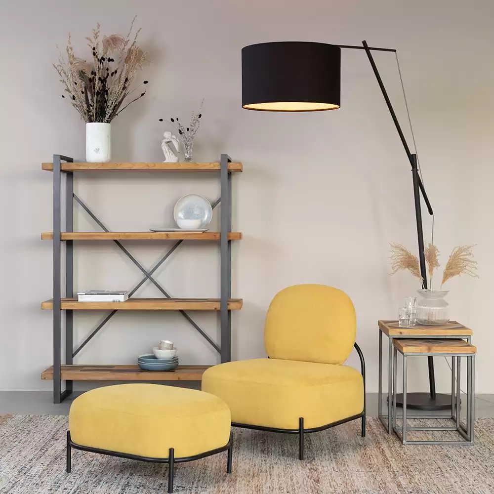 Sofa Polly jaune minimaliste en métal Zuiver
